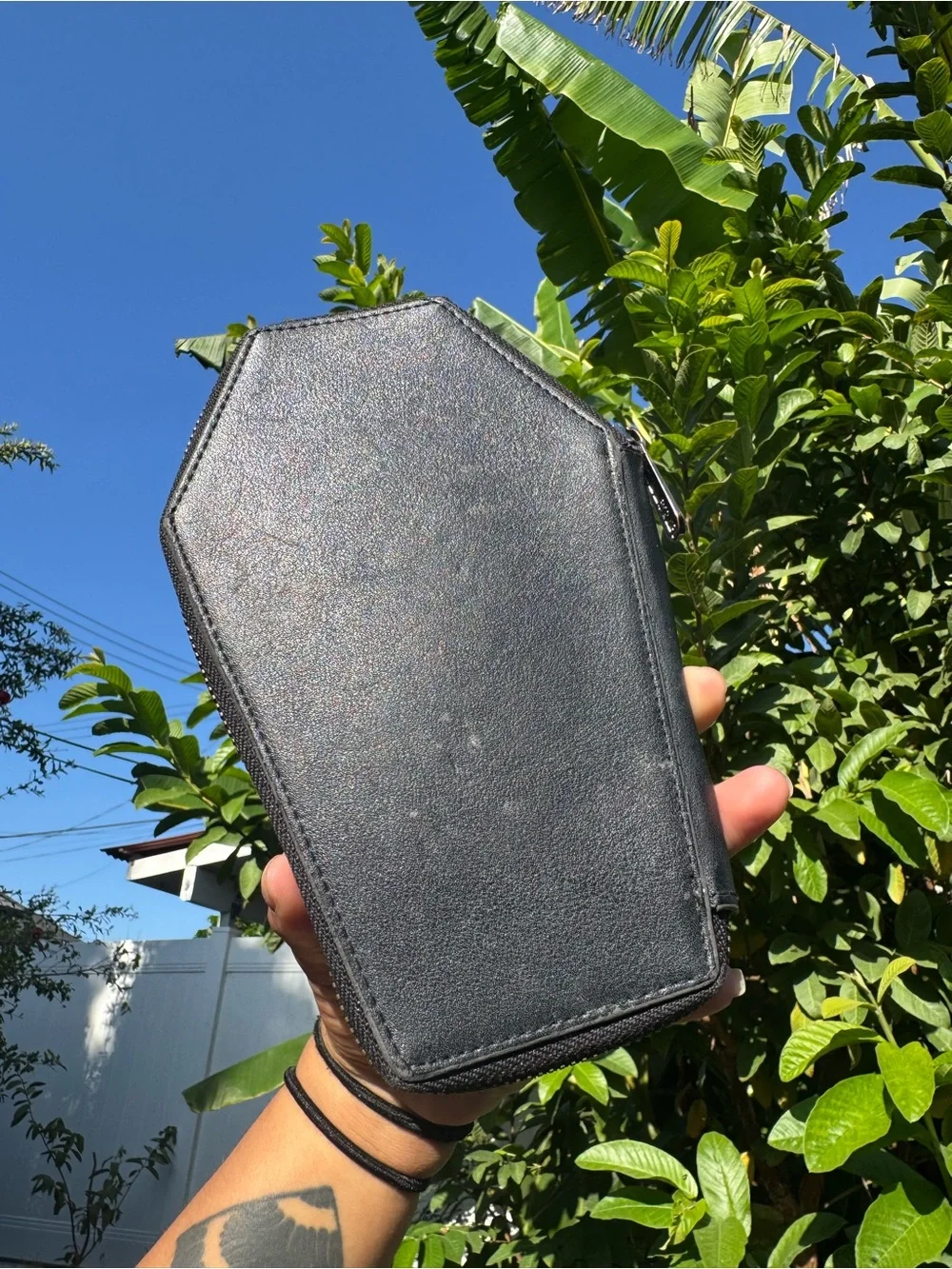 Killstar Black Coffin Wallet with Embossed Pentagram